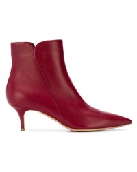 Красные кожаные ботильоны от Gianvito Rossi