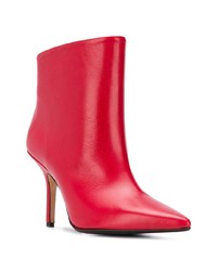Красные кожаные ботильоны от Anna F.