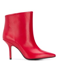 Красные кожаные ботильоны от Anna F.
