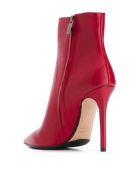 Красные кожаные ботильоны от The Seller
