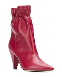 Красные кожаные ботильоны от Fabio Rusconi