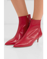 Красные кожаные ботильоны от Aquazzura