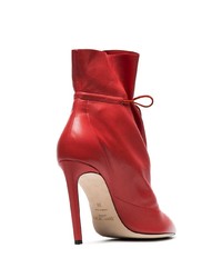 Красные кожаные ботильоны от Jimmy Choo