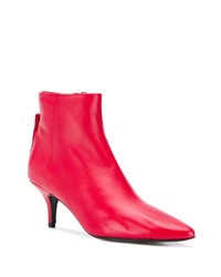 Красные кожаные ботильоны от Joseph
