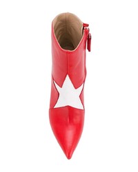 Красные кожаные ботильоны от MSGM