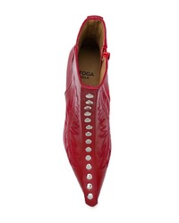 Красные кожаные ботильоны от Toga Pulla