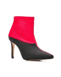 Красные кожаные ботильоны от Marc Ellis