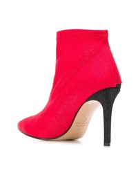 Красные кожаные ботильоны от Marc Ellis