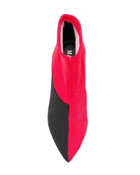 Красные кожаные ботильоны от Marc Ellis