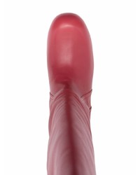 Мужские красные кожаные ботинки челси от Rick Owens