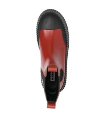 Мужские красные кожаные ботинки челси от Jil Sander