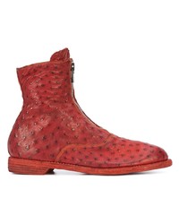 Мужские красные кожаные ботинки челси от Guidi