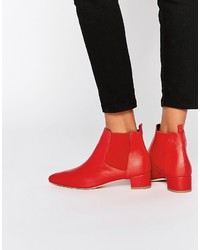 Женские красные кожаные ботинки челси от Miista