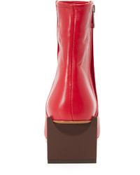 Женские красные кожаные ботинки от Jacquemus