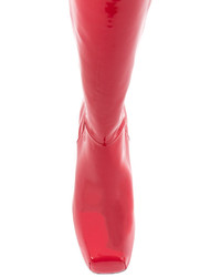 Женские красные кожаные ботинки от Aalto