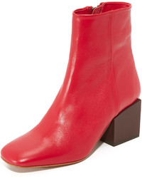 Женские красные кожаные ботинки от Jacquemus