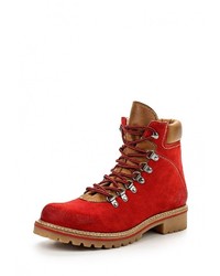 Женские красные кожаные ботинки от Just Couture
