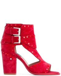 Женские красные кожаные ботинки от Laurence Dacade