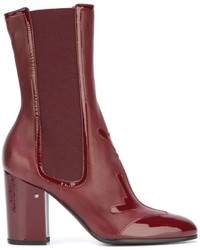 Женские красные кожаные ботинки от Laurence Dacade