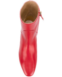 Женские красные кожаные ботинки от Francesco Russo