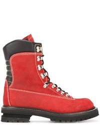 Мужские красные кожаные ботинки от Premiata
