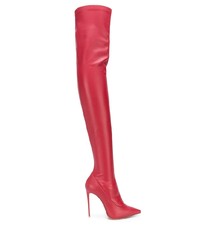 Красные кожаные ботфорты от Le Silla