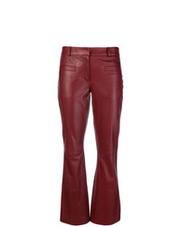 Красные кожаные брюки-клеш от L'Autre Chose