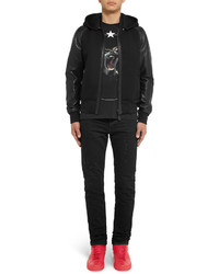 Мужские красные кожаные высокие кеды от Givenchy