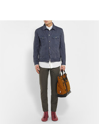 Мужские красные кожаные высокие кеды от Common Projects