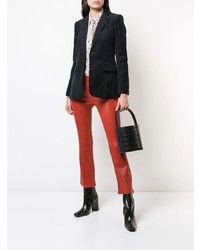 Женские красные кожаные джинсы от Frame Denim