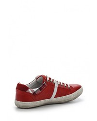 Мужские красные кожаные кеды от Dali