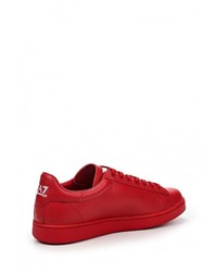 Мужские красные кожаные кеды от EA7