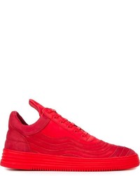 Мужские красные кожаные кеды от Filling Pieces