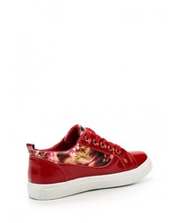 Женские красные кожаные кеды от Girlhood