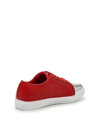 Женские красные кожаные кеды от Gisicode