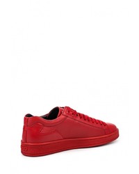Мужские красные кожаные кеды от Kenzo
