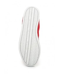 Мужские красные кожаные кеды от Lacoste