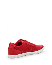 Мужские красные кожаные кеды от Lacoste