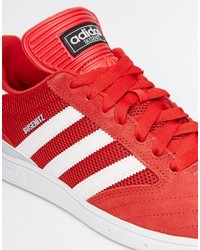 Мужские красные кожаные кеды от adidas