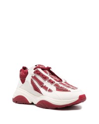 Мужские красные кожаные кроссовки от Amiri