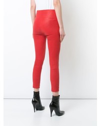 Красные кожаные леггинсы от Sprwmn