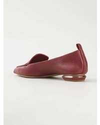 Женские красные кожаные лоферы от Nicholas Kirkwood