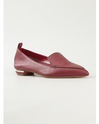 Женские красные кожаные лоферы от Nicholas Kirkwood