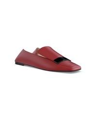 Женские красные кожаные лоферы от Sergio Rossi