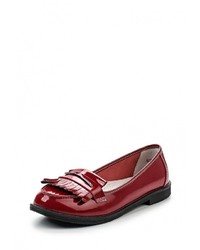 Женские красные кожаные лоферы от Destra