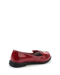 Женские красные кожаные лоферы от Destra