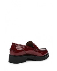 Женские красные кожаные лоферы от Made in Italia