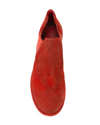 Мужские красные кожаные лоферы от Guidi