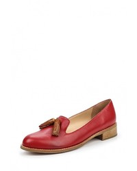Женские красные кожаные лоферы от Vitacci