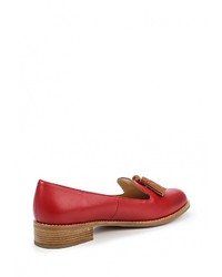 Женские красные кожаные лоферы от Vitacci